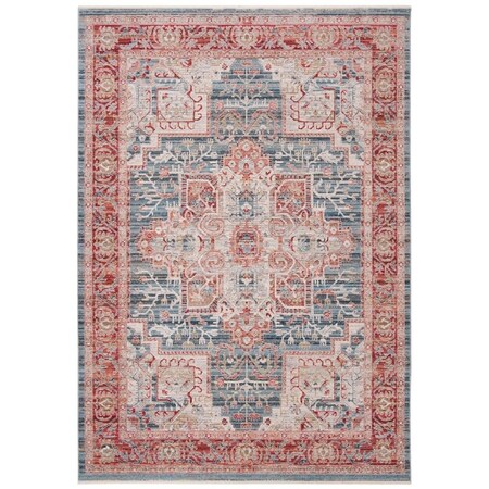 Safavieh 2 ft. 2 in. x 4 ft. Kenitra 600 Power Loomed Accent Area Rug Blue & Red KRA659M-24